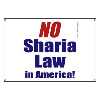 NO Sharia Law in America Banner for $59.00