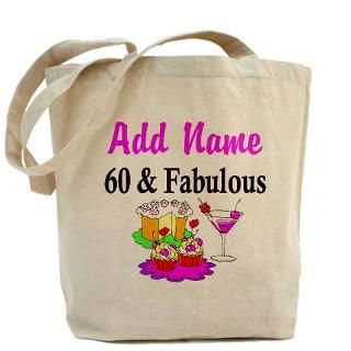 PERSONALIZED 60 YR OLD Tote Bag for $15.00