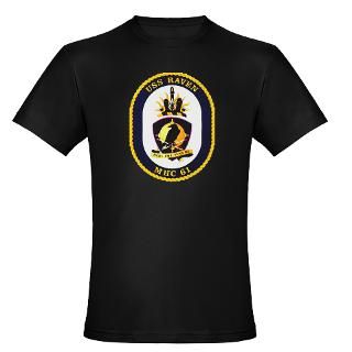 USS Raven MHC 61 Navy Ship Mens Fitted T Shirt (d