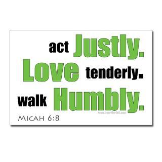 Micah 68 Walk Humbly with yo Postcards (Package o for $9.50