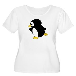 Penguin Womens T Shirt Plus Size T Shirt by DesignsByDiggi