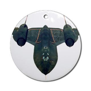 Gifts  Air Force Home Decor  SR 71 Blackbird Ornament (Round