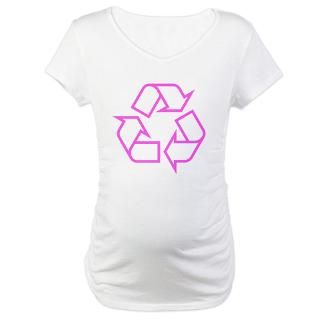 Pink Recycle symbol on T shirts, tops and a range of gift items