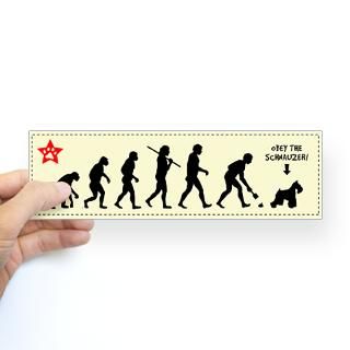 schnauzer evolution bumper sticker $ 4 75