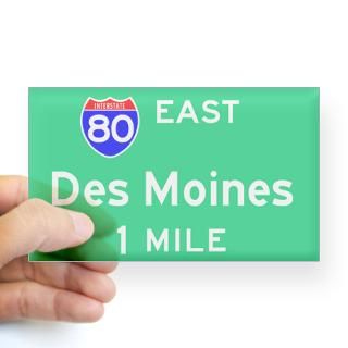 Des Moines IA Interstate 80 East Decal for $4.25