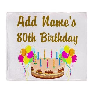 80Th Birthday Fleece Blankets  80Th Birthday Throw Blankets