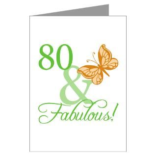 80 & Fabulous Birthday Greeting Card