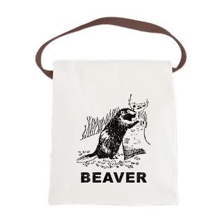 vintage beaver canvas lunch bag $ 14 85