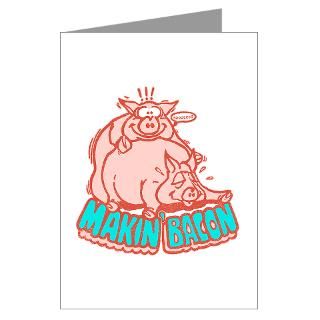 makin bacon pigs greeting card $ 3 89