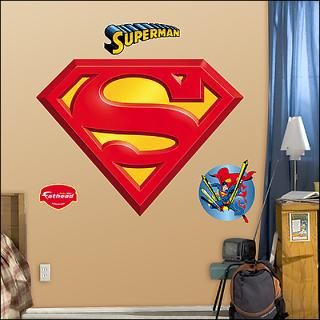 superman logo fathead wall graphic $ 89 99