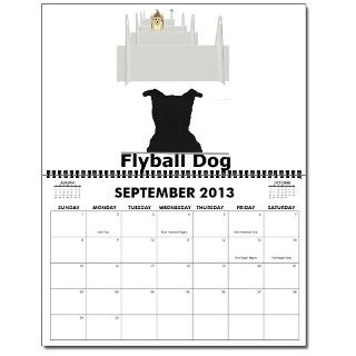 Flyball Oversized 2013 Wall Calendar by weaselpuppy