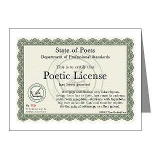 Art Gifts  Art Note Cards  Poetic License Note Cards (Pk of 10)