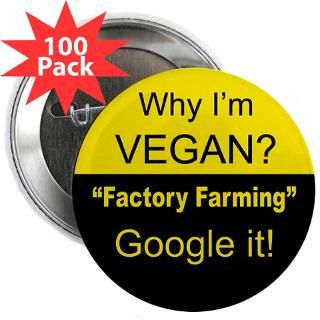 Activist Buttons  Factory Farming  Google it 2.25 Button (100 pack