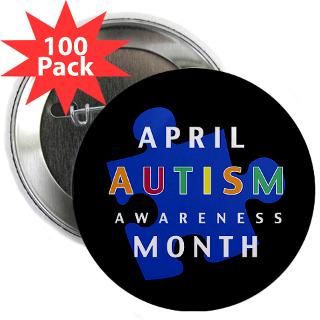 April Buttons  Autism Awareness Puzzle   2.25 Button (100 pack
