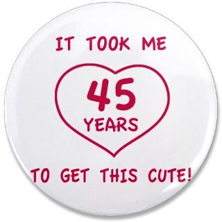 Funny 45th Birthday (Heart) Rectangle Magnet (100