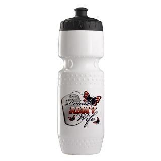 Army Gifts  Army Water Bottles  Proud ARMY Wife Butterfly Trek