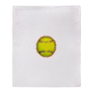 Softball Fleece Blankets  Softball Throw Blankets