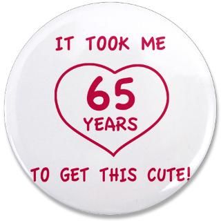 Funny 65th Birthday (Heart) Rectangle Magnet (100