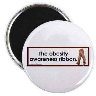Obesity Awareness Ribbon Rectangle Magnet (100 pac