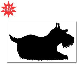 Schnauzer Silhouette Sticker (Rectangle 10 pk)