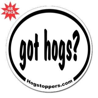 Wild hog bumper stickers, hats, shirts