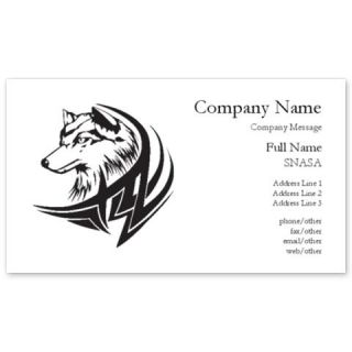 Tribal Wolf Tattoo Business Cards by Admin_CP1030624  510340544