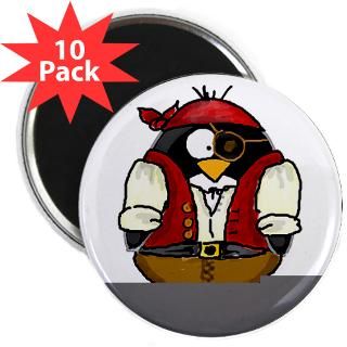 Pirate Penguin 2.25 Magnet (10 pack)