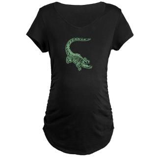 Florida Alligator Womens Plus Size V Neck Dark T 