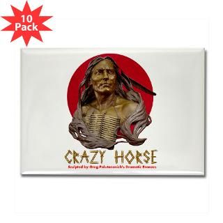 Crazy Horse Rectangle Magnet (10 pack)