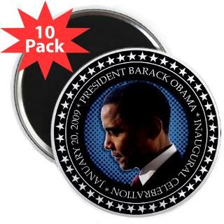 Obamas Inaugural Souvenir 2.25 Magnet (10 pack)