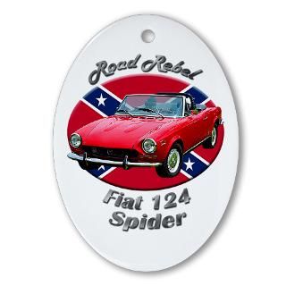 Fiat 124 Spider Ornament (Oval) for $12.50
