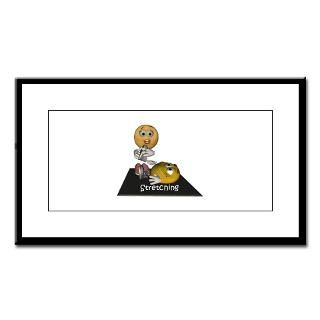 Smiley Stretching Small Framed Print