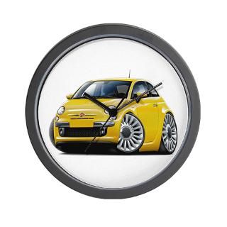 Fiat 500 Yellow Car Wall Clock for $18.00