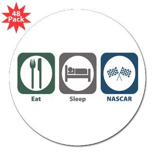 Eat Sleep NASCAR 3 Lapel Sticker (48 pk)