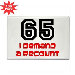 65th Birthday Rectangle Magnet (100 pack)