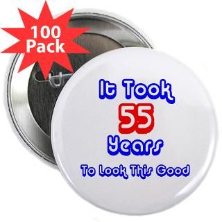 55th birthday 2 25 button 100 pack $ 137 49