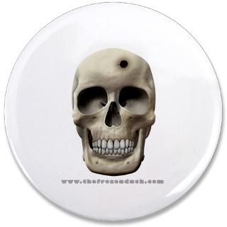 Skull & Bullet Hole Mini Button (10 pack)