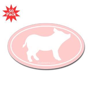 Pig Silhouette Euro Sticker (Pink/50pk) for $140.00