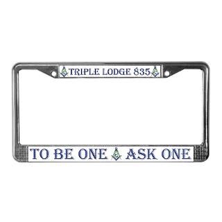 Triple Lodge License Plate Frame