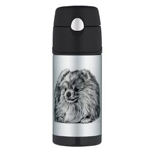 Pomeranian Pencil Drawing FUNtainer Thermos Bottle
