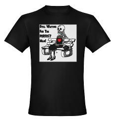 Still Waiting For The Perfect Man Mens Fitted T Shirt (dark)