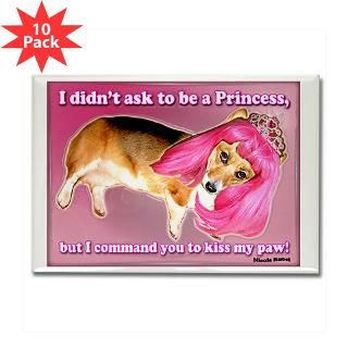 Pink Princess Rectangle Magnet (100 pack)