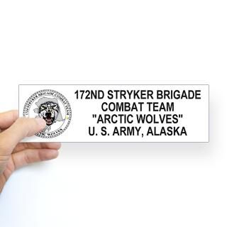 172nd Stryker Bde Arctic Wolves Bumper Bumper Sticker by army