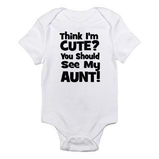 Think Im Cute? Aunt   Black Body Suit by kustomizedkids