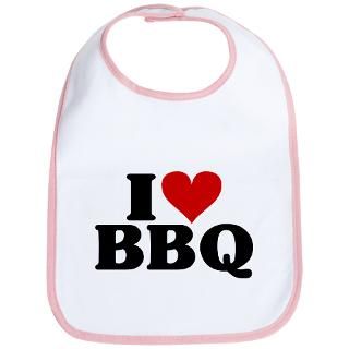 Barbeque Gifts  Barbeque Baby Bibs  I Heart BBQ Bib