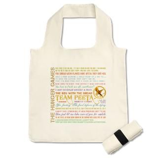 Hunger Games Gifts  Hunger Games Bags  Team Peeta Quotes Reusable