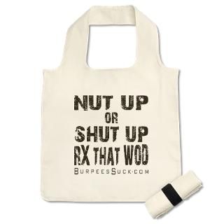 Burpee Gifts  Burpee Bags  NUT UP   WHITE.psd Reusable Shopping