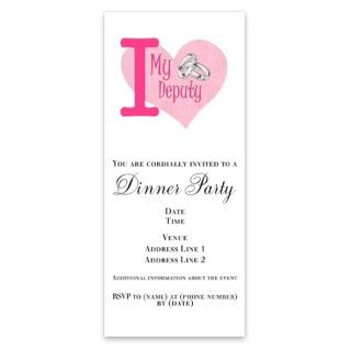 love my deputy   pink hear T  Invitations by Admin_CP211724