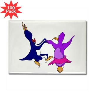 dancing penguins rectangle magnet 100 pack $ 184 99