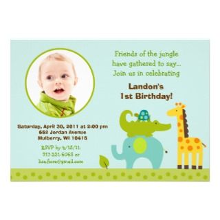 Safari Jungle Animal Birthday Invitations invitations by little_prints